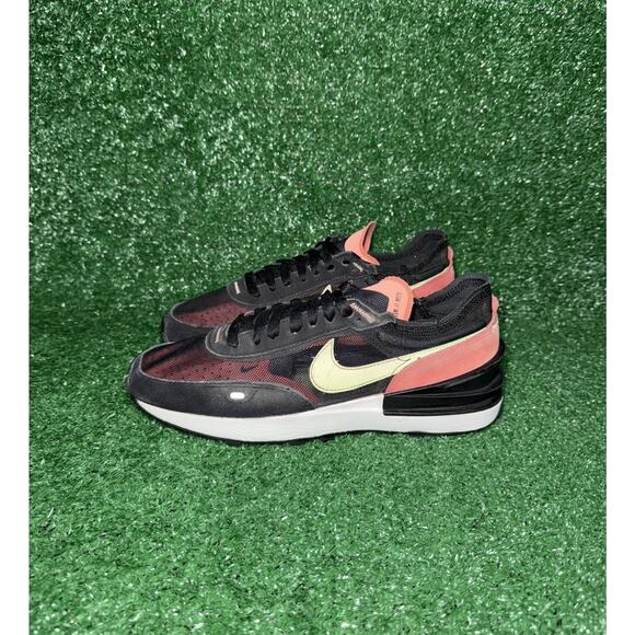 Nike Waffle One Shoes Womens Size 8 Black Red Sneakers Lifestyle Casual Athletic - Picture 4 of 9